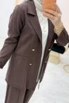 Nez Blazer Takım Kahverengi