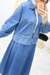 Cepli Kot Etekli Takım Mavi