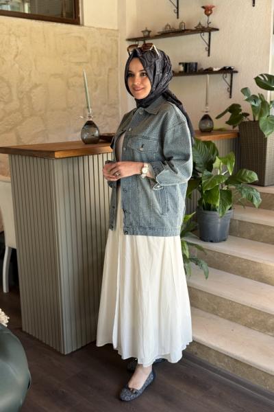 Güleda Kot Ceket  Mavi