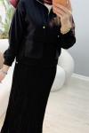 Viyan Kraş Etekli Takım Siyah