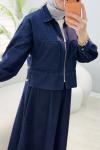 Cepli Kot Etekli Takım Lacivert