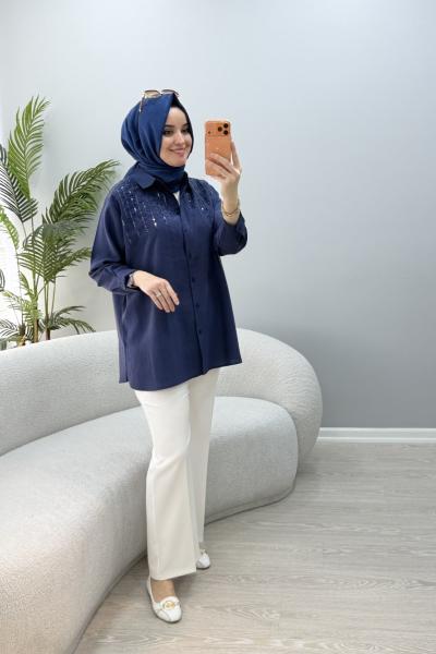 İklim Gömlek Lacivert