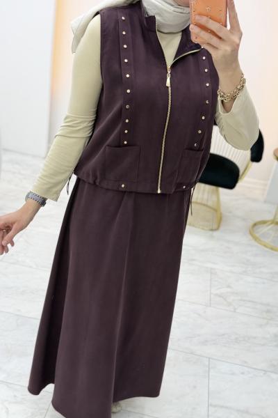 Lora Etekli Takım  Mürdüm