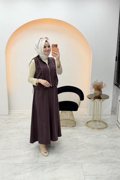 Lora Etekli Takım  Mürdüm