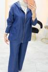 Leylin Tensel Kot Takım Lacivert