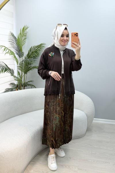 Rengin Etekli Takım Kahverengi