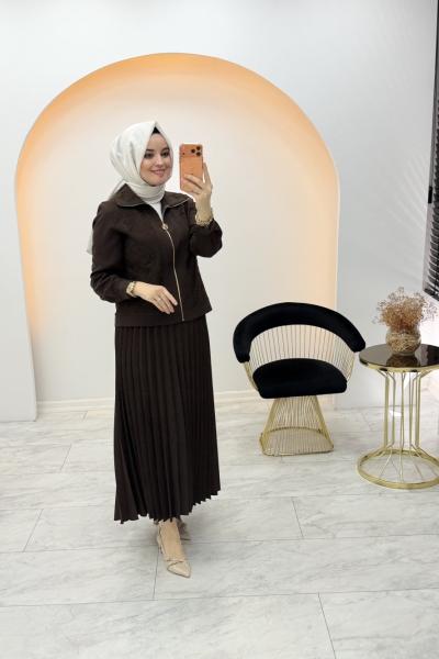 Eda Etekli Takım Kahverengi