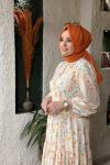 Merwish Manolya Elbise Taş Rengi
