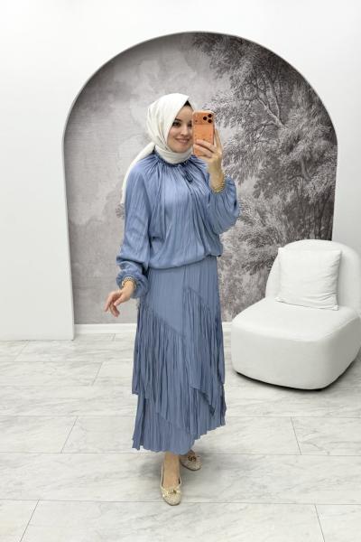 Riva Kraş Etekli Takım Mavi
