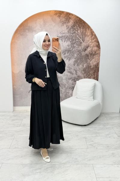 Bahar Etekli Takım Siyah
