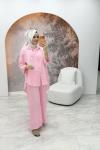 İthal Gül Detaylı Takım Pembe