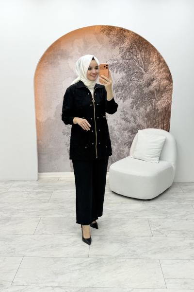 İnci Dantel Takım Siyah