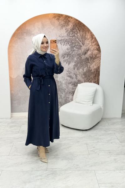 Safir Elbise Lacivert