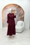 İzelin Elbise Mürdüm