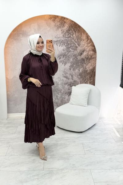 Riva Kraş Etekli Takım Bordo
