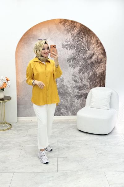 Alvera Gömlek Hardal Sarısı