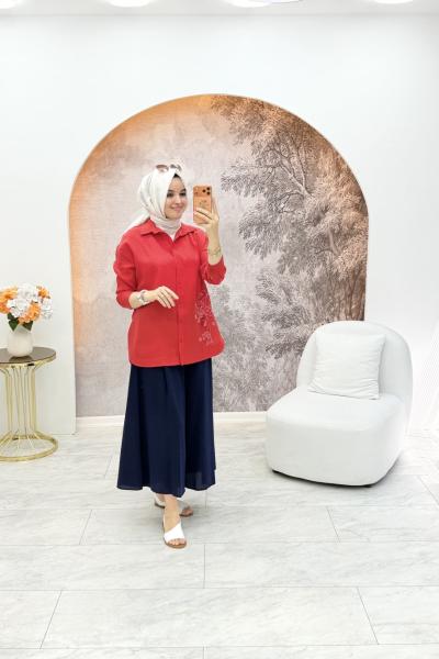 Doğay Gömlek Kırmızı