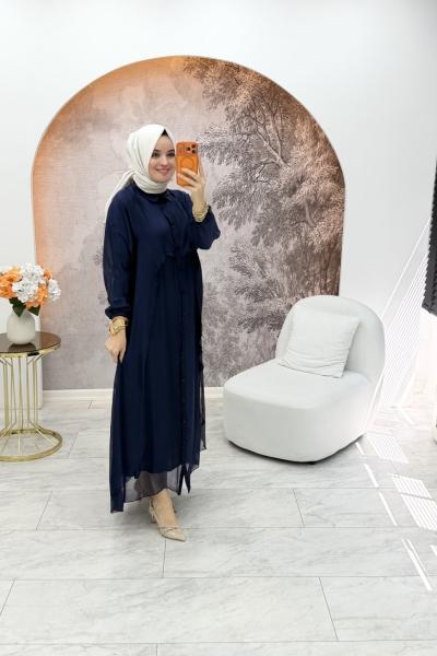 Cerya İthal Elbise Lacivert