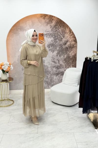 İthal Etekli Takım Sütlü Kahve