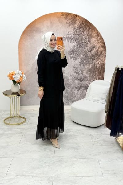 İthal Etekli Takım Siyah