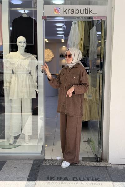 Beril İkili Takım Kahverengi