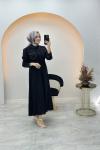 Ayrobin Elbise Siyah