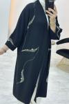 Ayşe Akay Taşlı Kimono Siyah