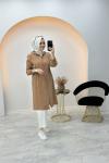 Beli Büzgülü Kap Camel