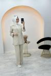 Beray Blazer Takım Krem