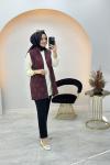 Eslem İthal Yelek Bordo