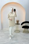 Fermuar Detaylı Oysho Tunik Krem