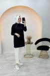 Fermuar Detaylı Oysho Tunik Siyah