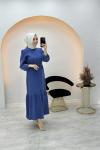 Gaze İnci Detaylı Elbise Mavi