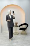 İpek Qupra Blazer Takım Antrasit