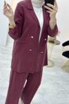 İpek Qupra Blazer Takım Bordo
