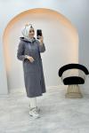 Kıvırcık Kaşe Kap Gri