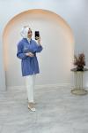 Kuş Detaylı Kap Mavi