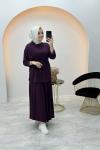 Merwish Bambu Etek Takım Mürdüm