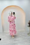 Mimoza Elbise Pembe