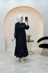 Noshe İnci Elbise Siyah