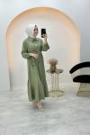 Noshe İnci Elbise Mint Yeşili