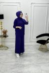 Pliseli Sandy Takım Mor