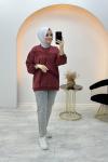 Püskül Detaylı Sweet Bordo