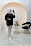 Püskül Detaylı Sweet Siyah