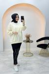 Püskül Detaylı Sweet Krem