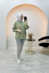 Püskül Detaylı Sweet Yeşil