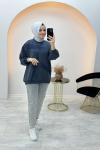 Püskül Detaylı Sweet Antrasit