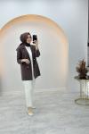 Qupra Blazer Ceket Kahverengi