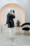Selinada Tasarım Süslü Kap Siyah