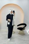 Stella Fermuarlı Takım Siyah